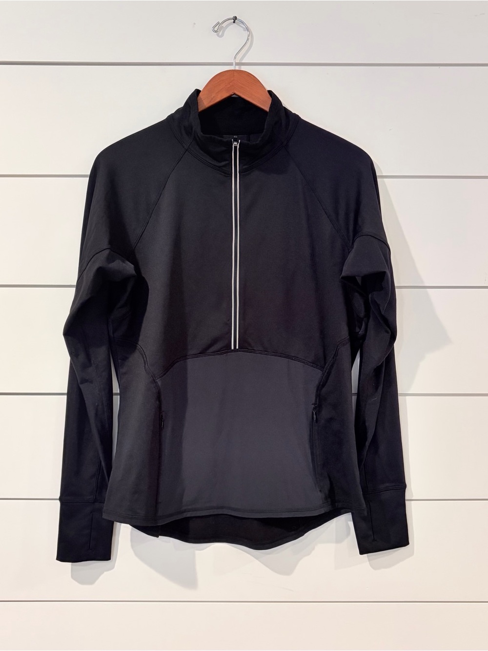 Athleta Black Lightweight Half-Zip Pullover